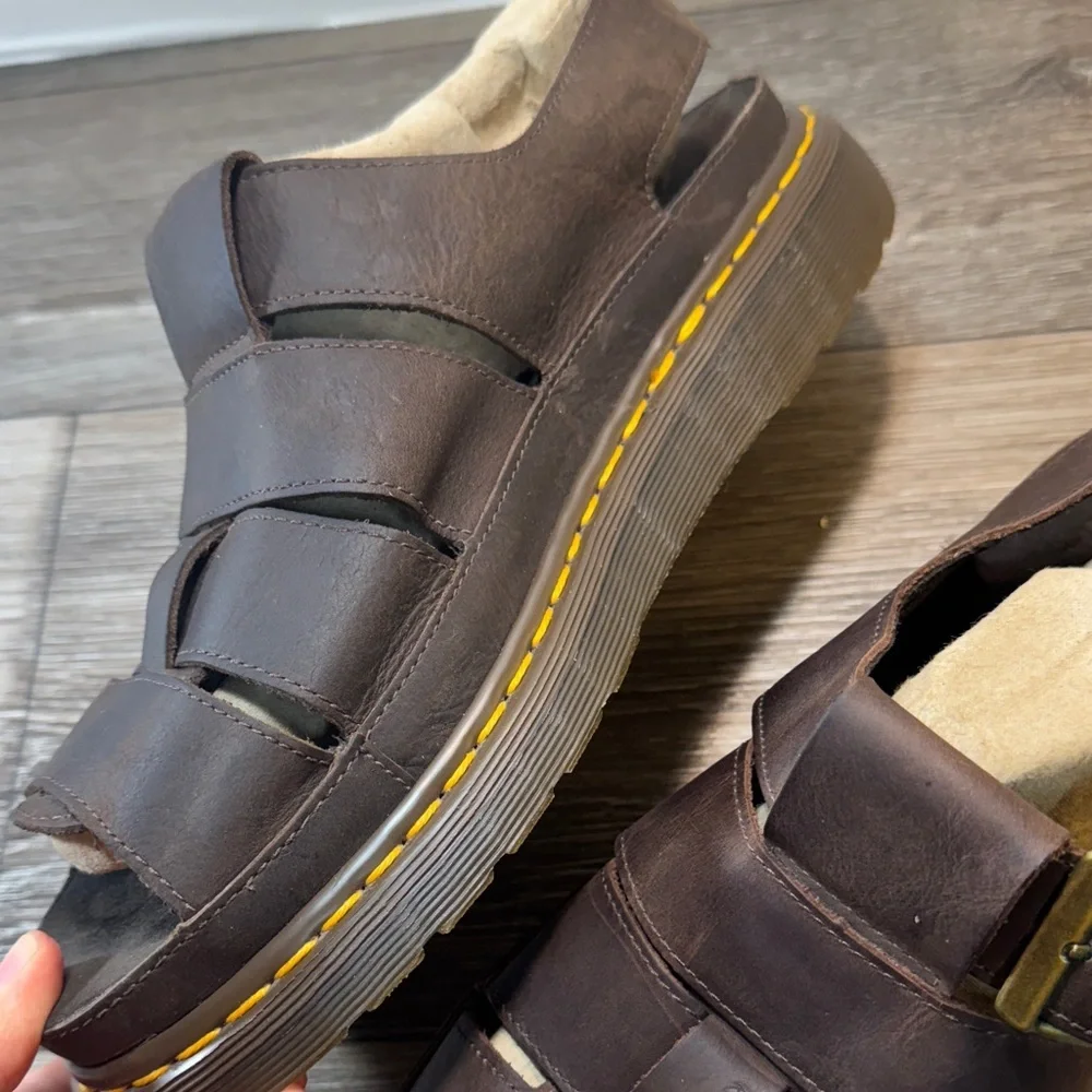 Vintage Dr Martens Men's Brown Leather Sandals size 11 (s89)